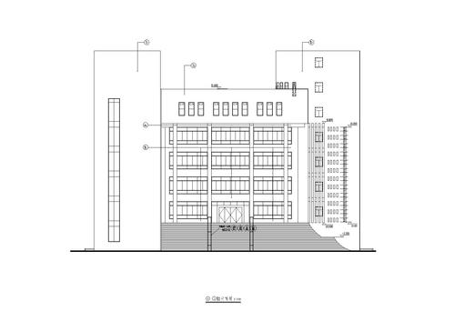 [武汉]7层框架结构办公楼全套施工图(建筑结构水暖电)